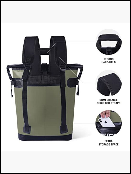 Insulated Cooler Backpack 18L Leakproof Camping Hiking Picnic Beach Portable Bag main image 5